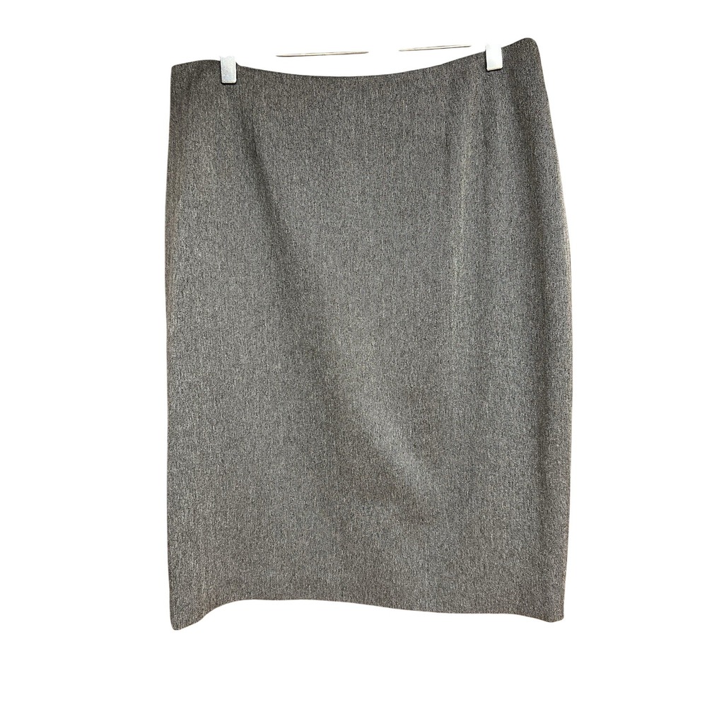 Larry Levine Classics Herringbone Skirt Womens‎ Size 12 Gray Career Pencil NWOT